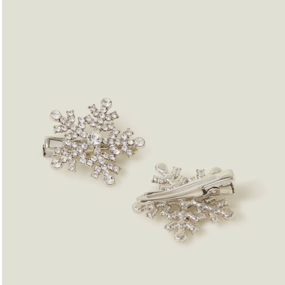 🌹 FREE w/purchase Snowflake crystal rhinestone hair clips - Picture 6 of 14